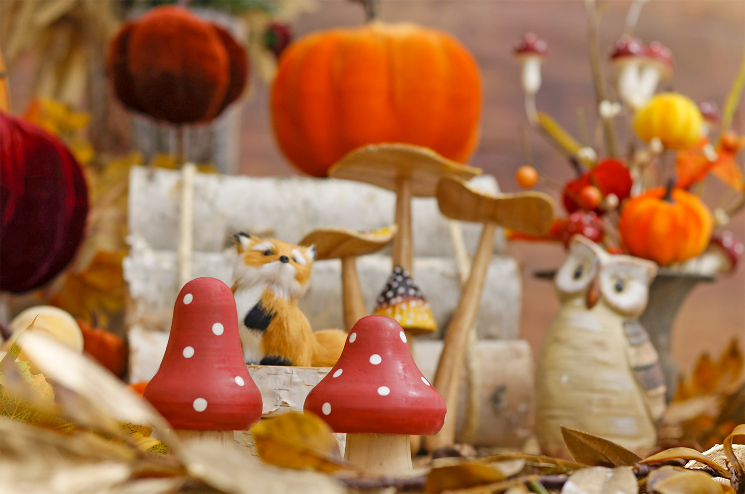 Enchanted Autumn Pumpkins Focal Point