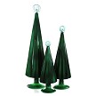 Juniper & Robin's Egg Pleated Glass Trees - Set of 3 