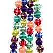 78" Multicolor Striped Thread Balls Garland 