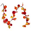6-ft Velvet Pumpkin & Oak Leaf Fall Garland 