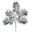 30" Metallic Peacock Palm Leaf Spray 