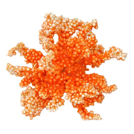 6.5" Glittered Orange Hanging Coral Ball 