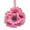 Gerbera Daisy Flower Ball Ornament - Pink 