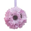 Gerbera Daisy Flower Ball Ornament - Purple 