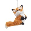 Furry Baby Fox Ornament - Facing right 