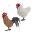 Furry Chicken Ornament - Rooster or Hen 