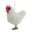 Furry Chicken Ornament - Hen 