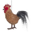 Furry Chicken Ornament - Rooster 