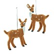 Furry Standing Fawn Ornament - 2 styles 