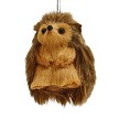 Furry Hedgehog Ornament - Dark brown 