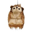Furry Hedgehog Ornament - Light brown 